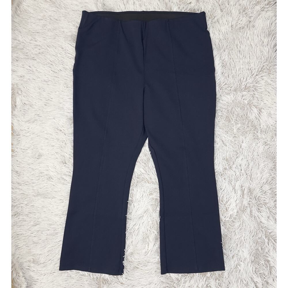 Womens OLD NAVY Sz XXL Tall 2X Stevie Flare Crop Navy Blue Casual Dress Pants